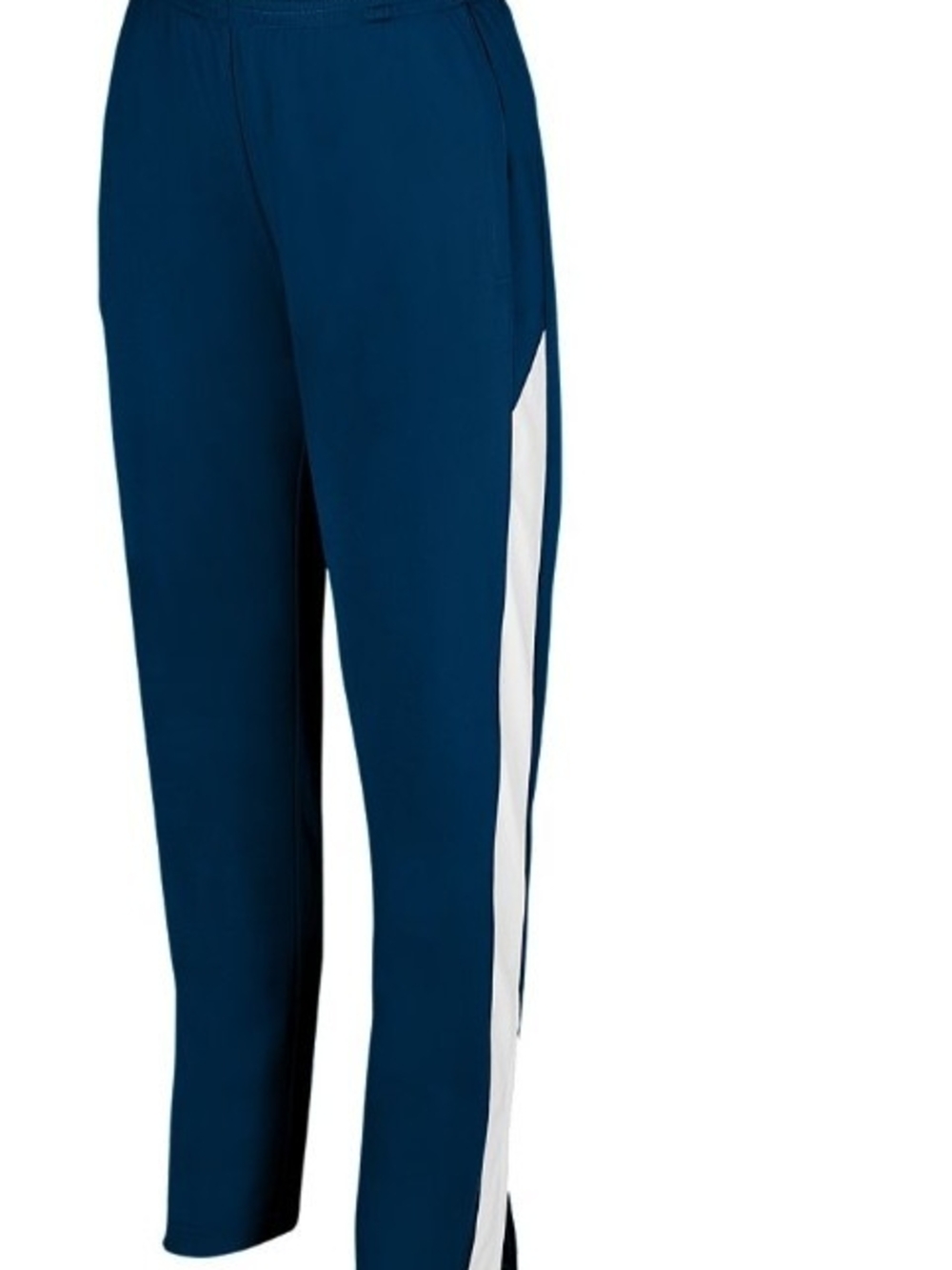 Augusta Sportswear Navy Track Pants with White Side Stripe
